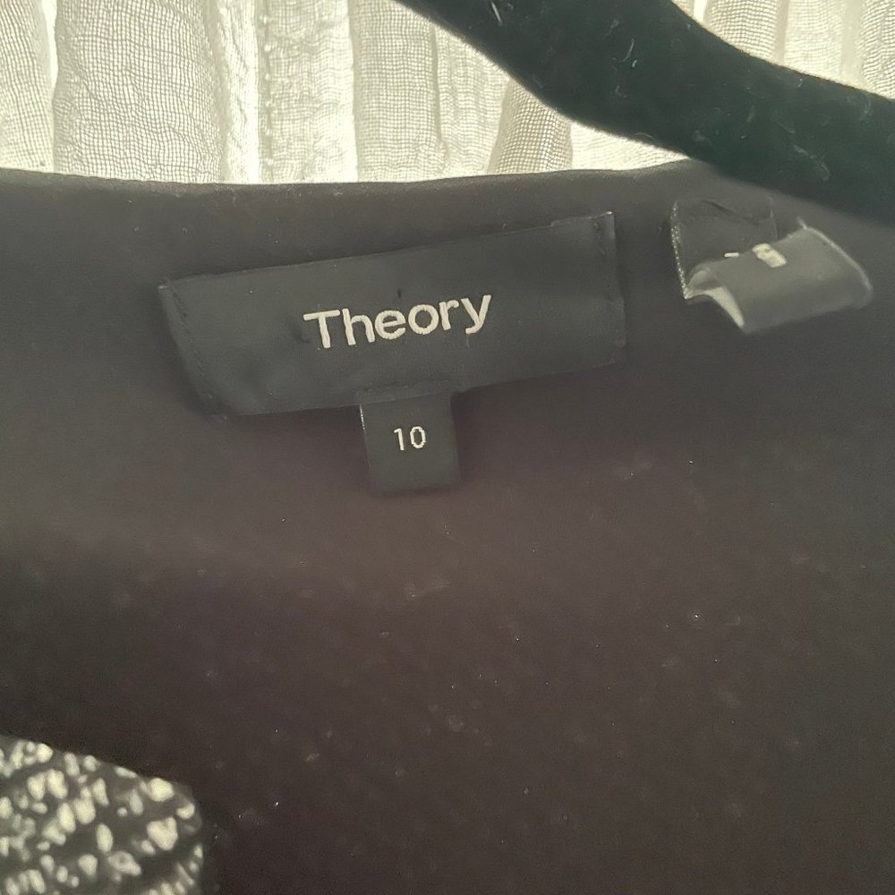 Theory Apalia Tweed Twill Print Crepe A-Line Dress - image 5